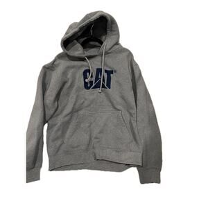 CAT Thick Gray Hoodie Mens XL